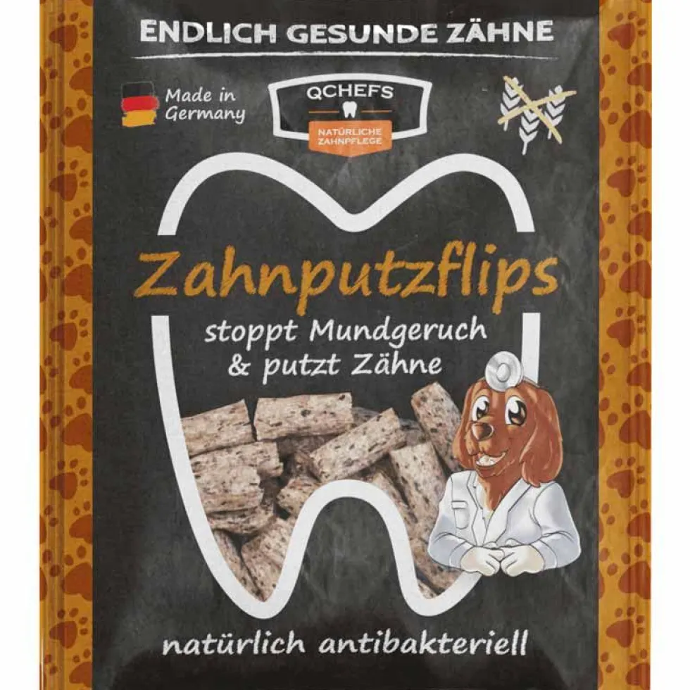 QCHEFS Zahnputzflips Hund, 35g