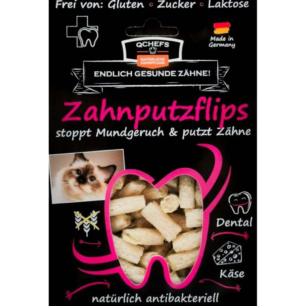 QCHEFS Zahnputzflips Katze, 40g