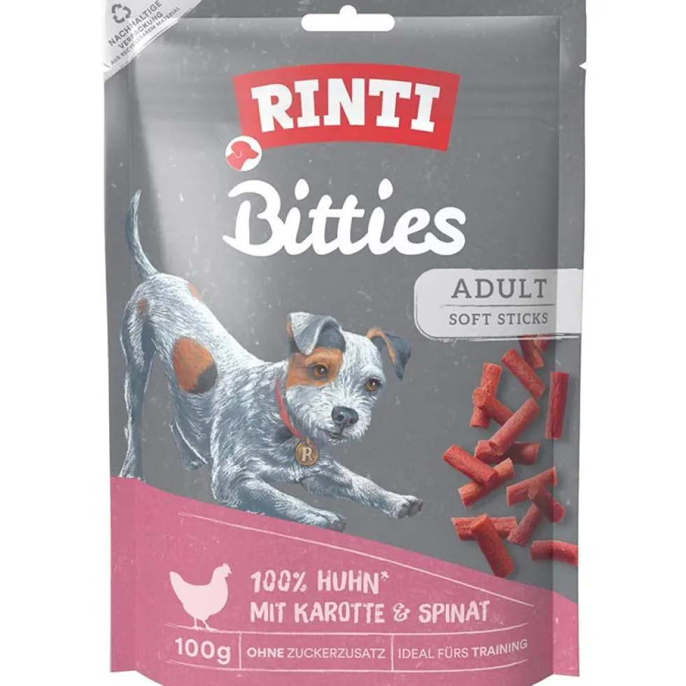 Rinti Snack Bitties Huhn mit Karotten & Spinat 100g