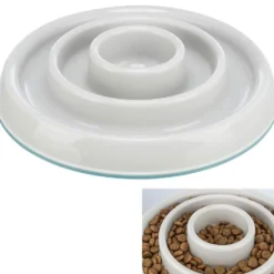 Slow Feeding Kunststoffnapf, 0.45 l / 23 cm, grau