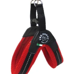 Tre Ponti Easy Fit Soft-Geschirr, atmungsaktiv, rot
