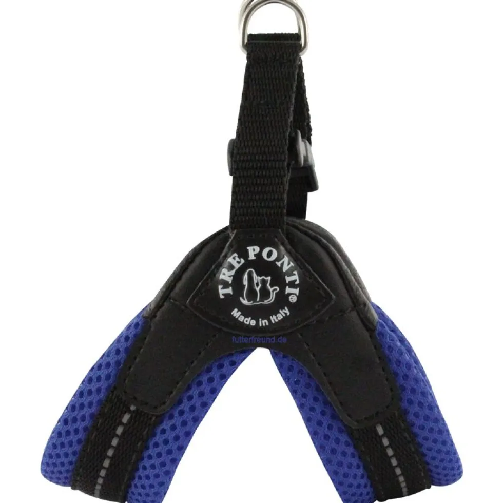 Tre Ponti Easy Fit Soft-Geschirr, atmungsaktiv, blau