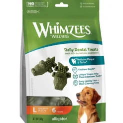 Whimzees Dog Snack Alligator/Krokodil L, 6 Stück