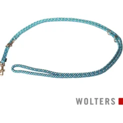 Wolters Führleine Everest, reflektierend, aqua/schwarz